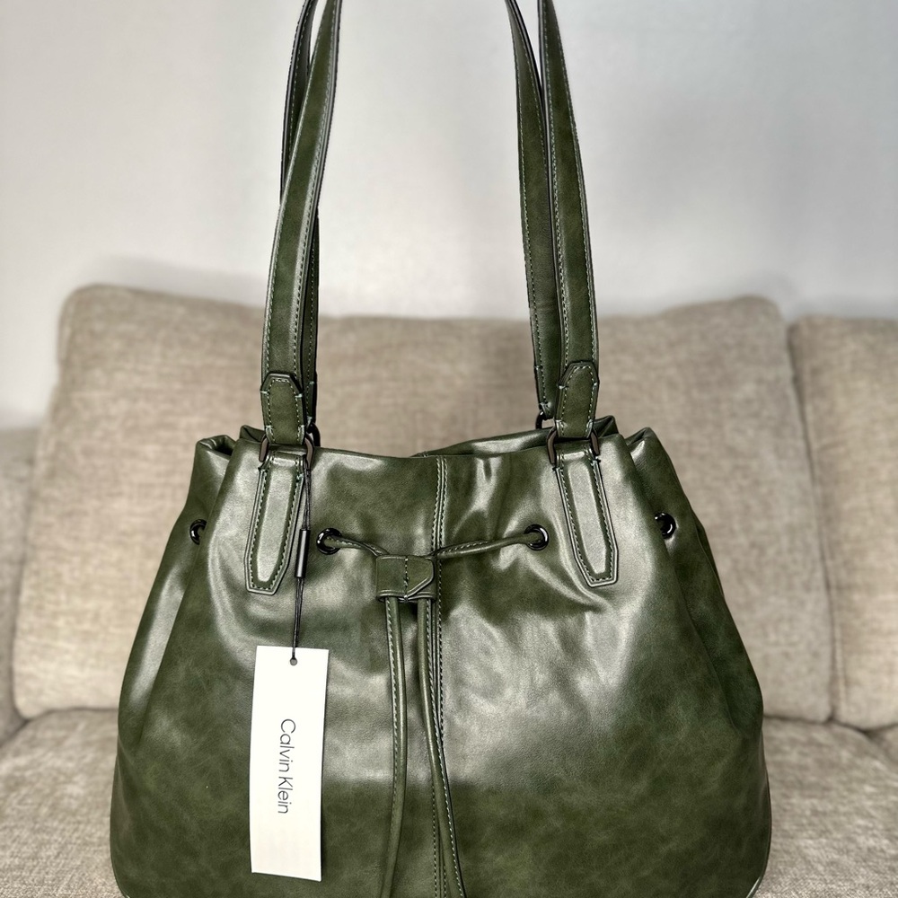 Calvin Klein Olive Green Shoulder Bag